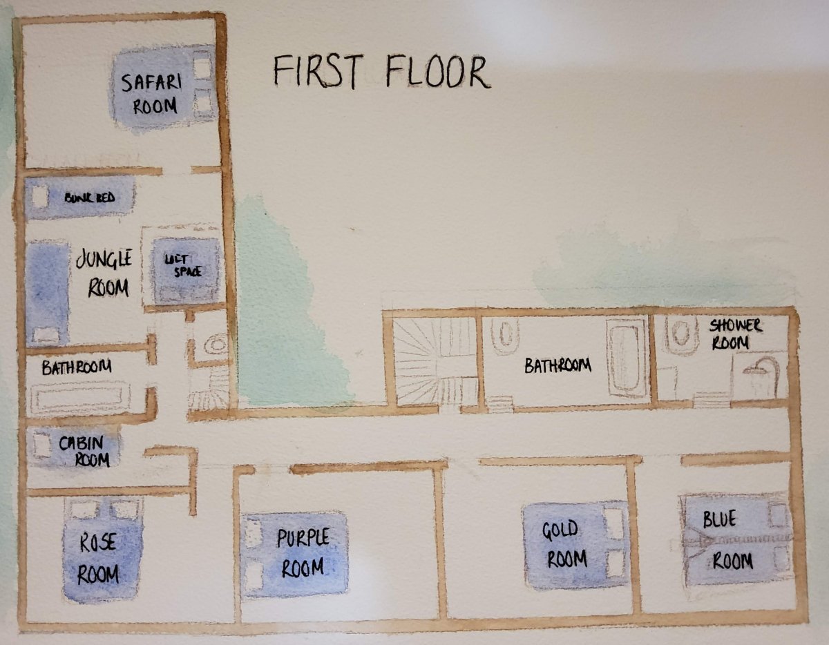 Upstairs floor plan