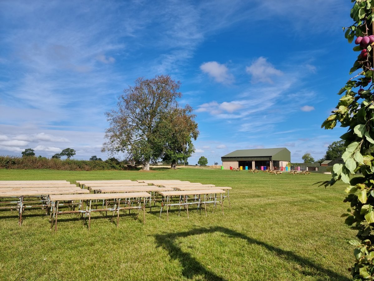 Fantastic outside space for a festival-style wedding celebration