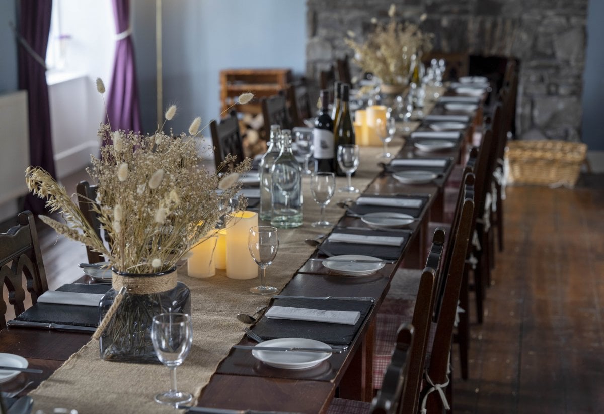 Morningside Dining Room set for Dinner