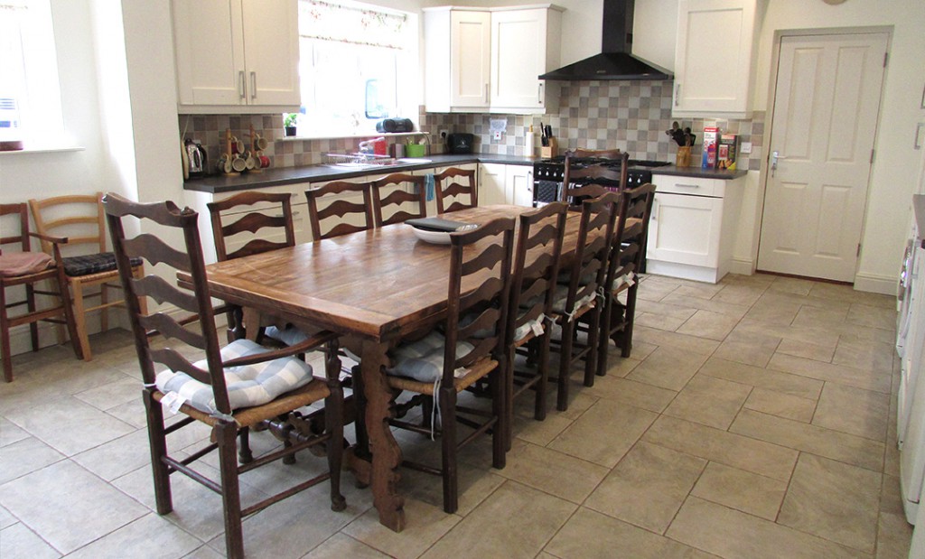 Main kitchen at Myrtle Cottage, the hub of the house