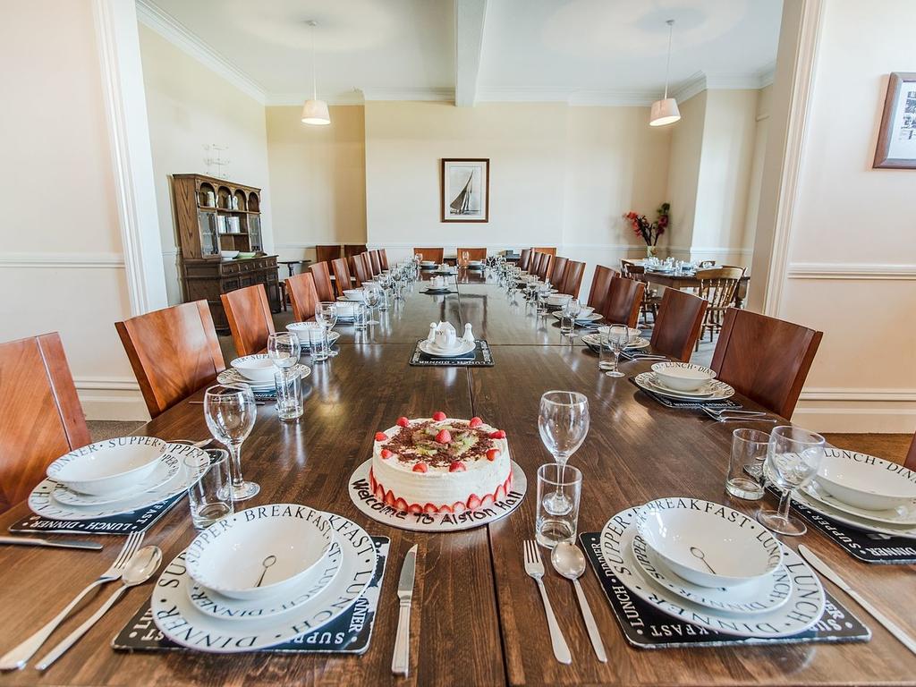 Alston Hall - formal dining room with tables to seat the whole group