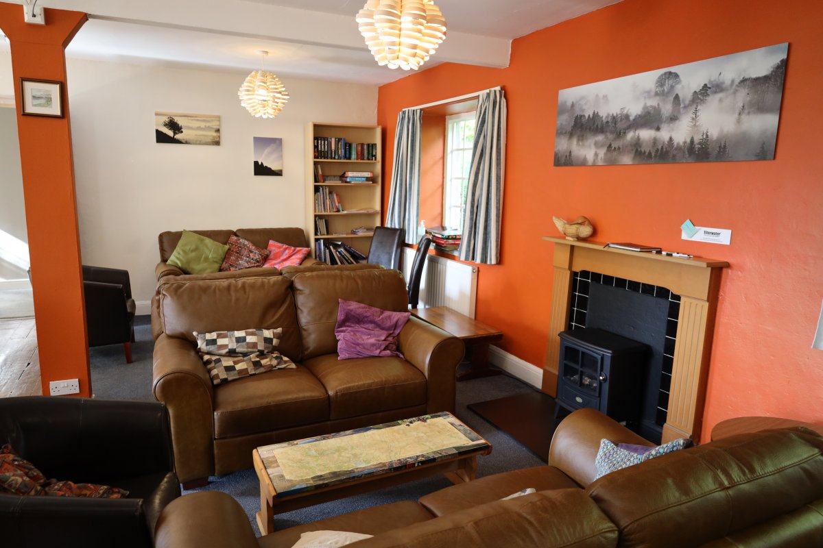 Lounge area at Elterwater Hostel