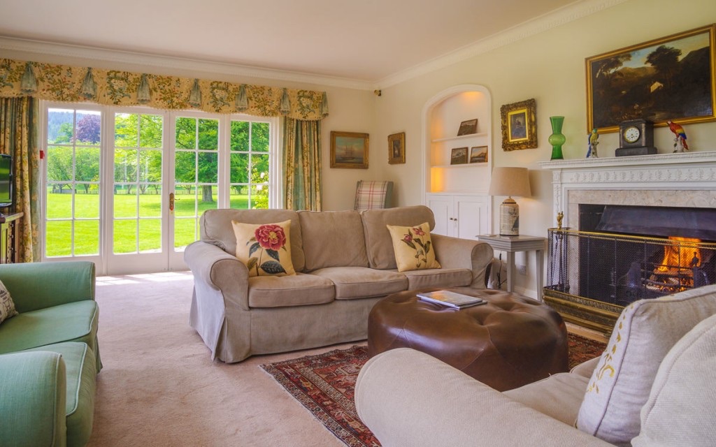 Glanusk Drawing Room with glorious views