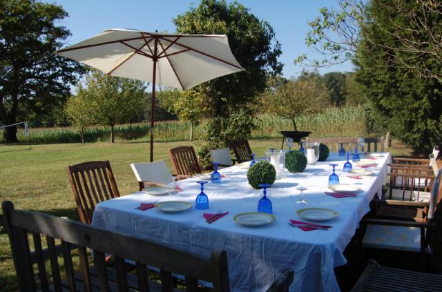 Dining outdoors