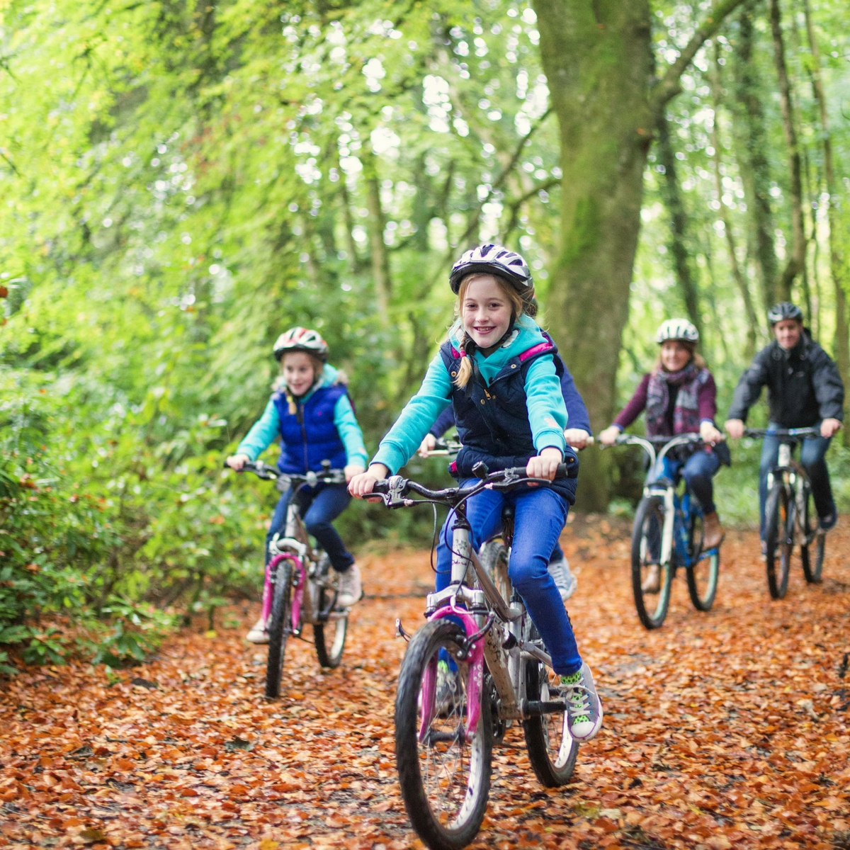 Children having fun on our 13k Mountain Bike Trails