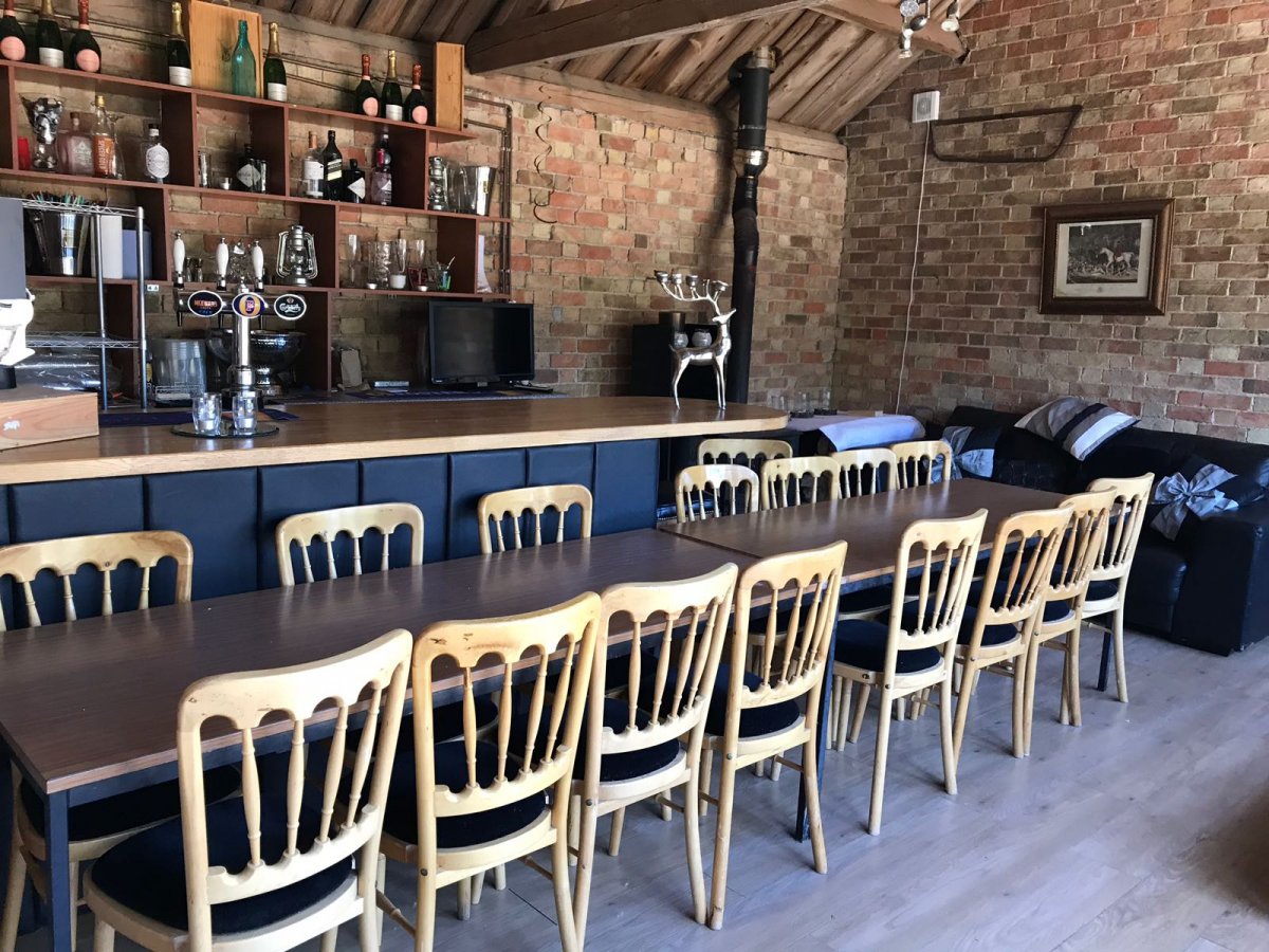 Dining set up in bar