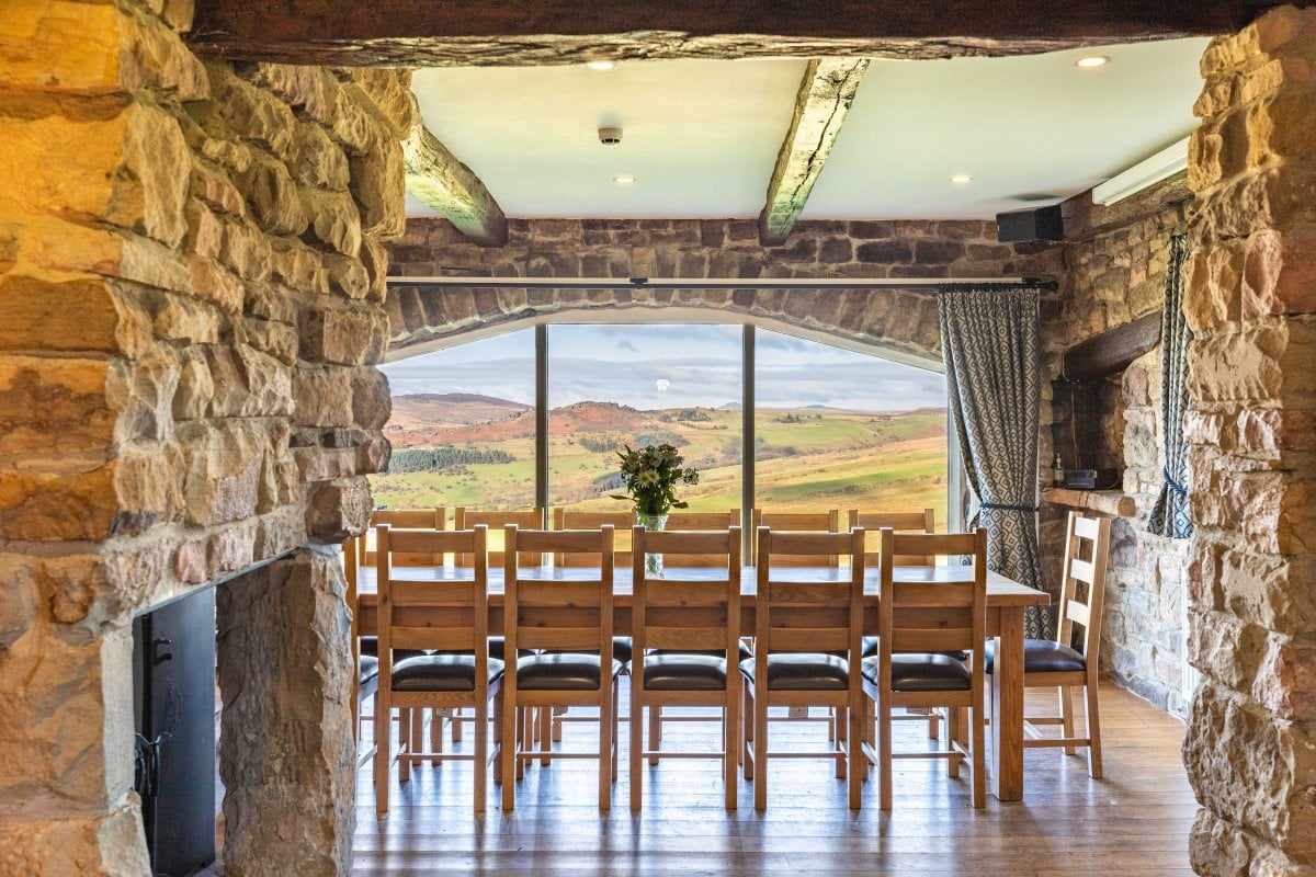 Stunning views form the dining table