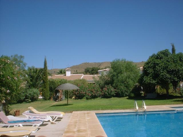 The pool and part of the gardens