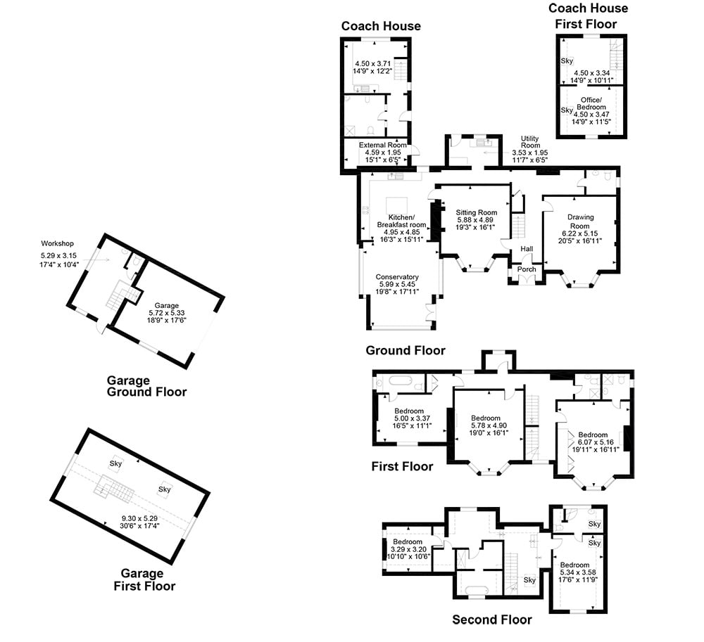Very large rooms with ample space. The Coach House has an extra lounge
