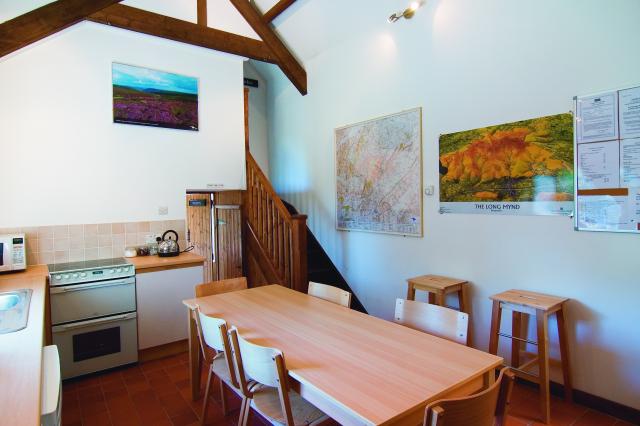 Kitchen area at All Stretton Bunkhouse