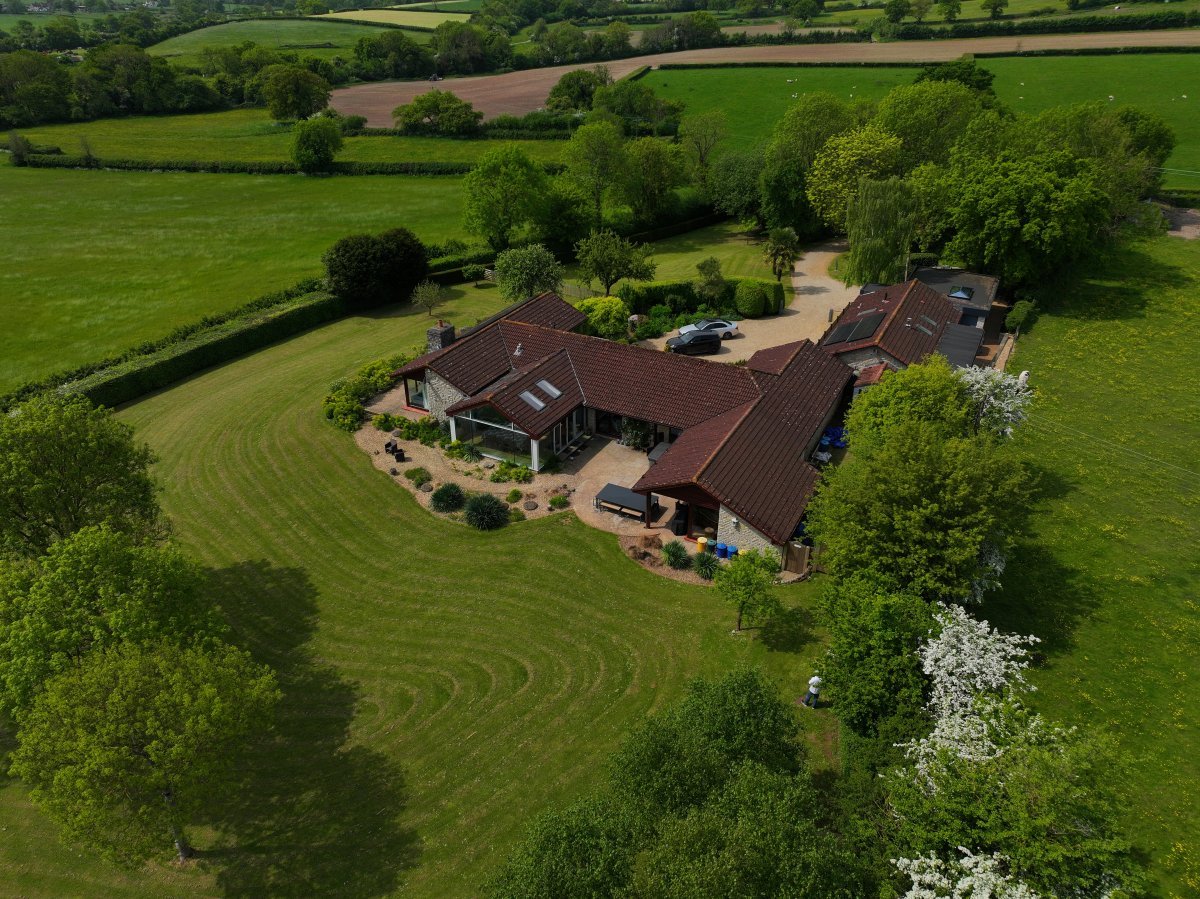 Kingsley Estate - an aerial view showing the 2 houses