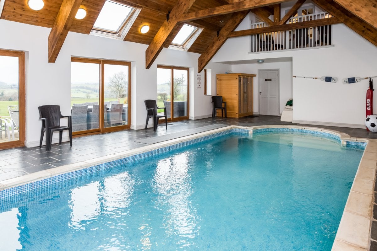 Heated indoor swimming pool