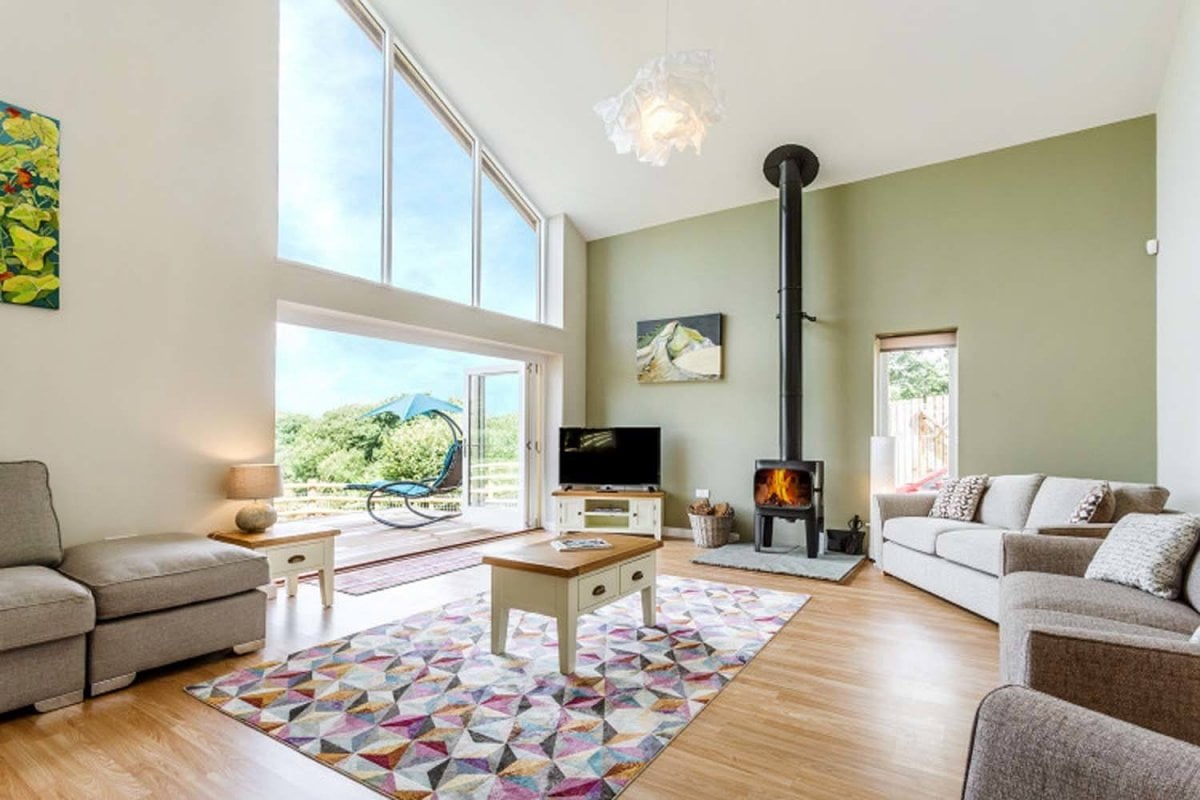 Blackdown Views - lounge with bi fold doors to verandah