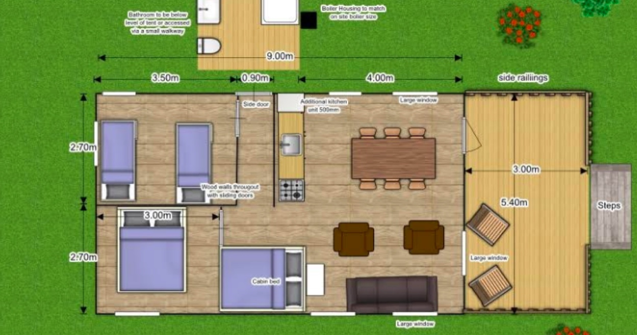 Layout of a safari lodge