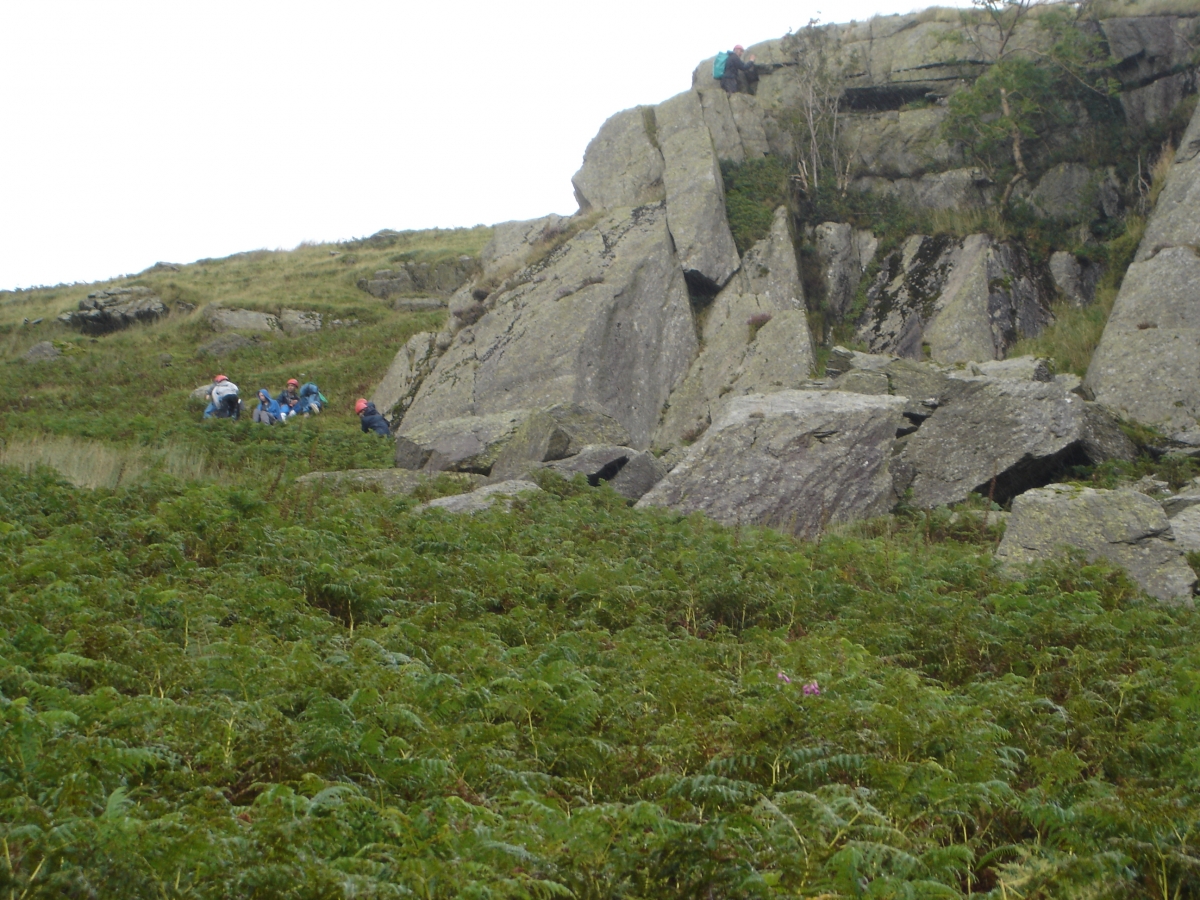 A wider view of the climbing crag