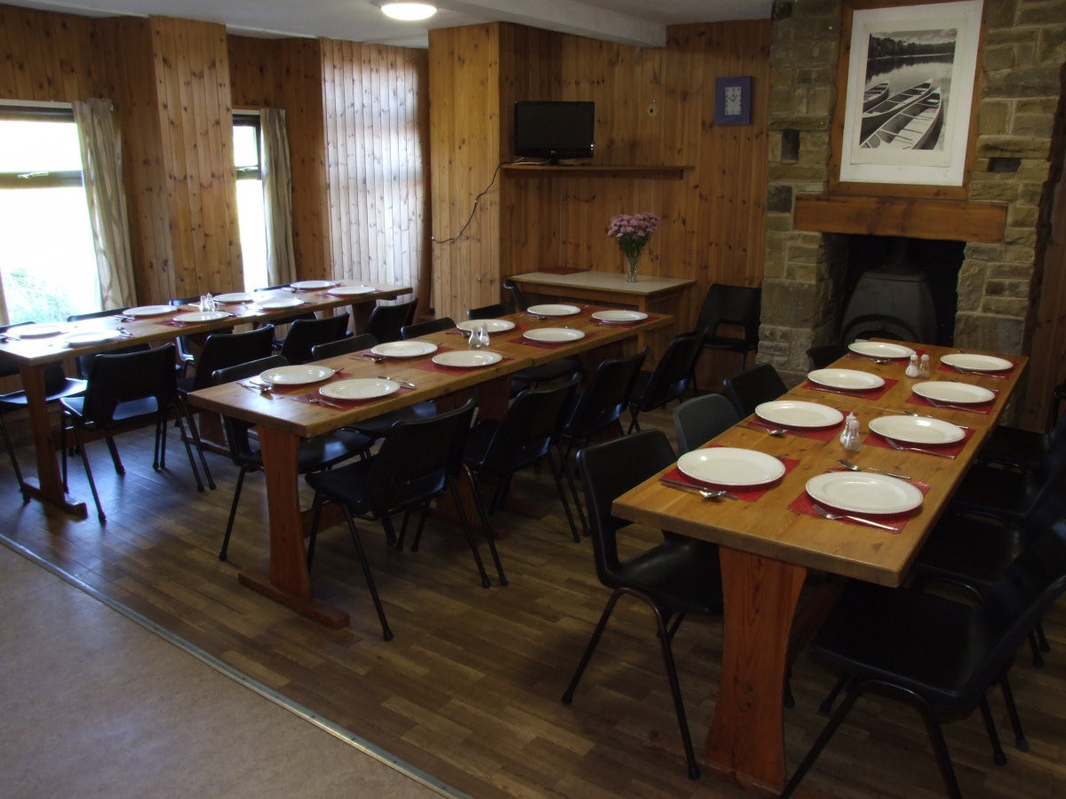 Room for the whole group to eat together in the dining room.