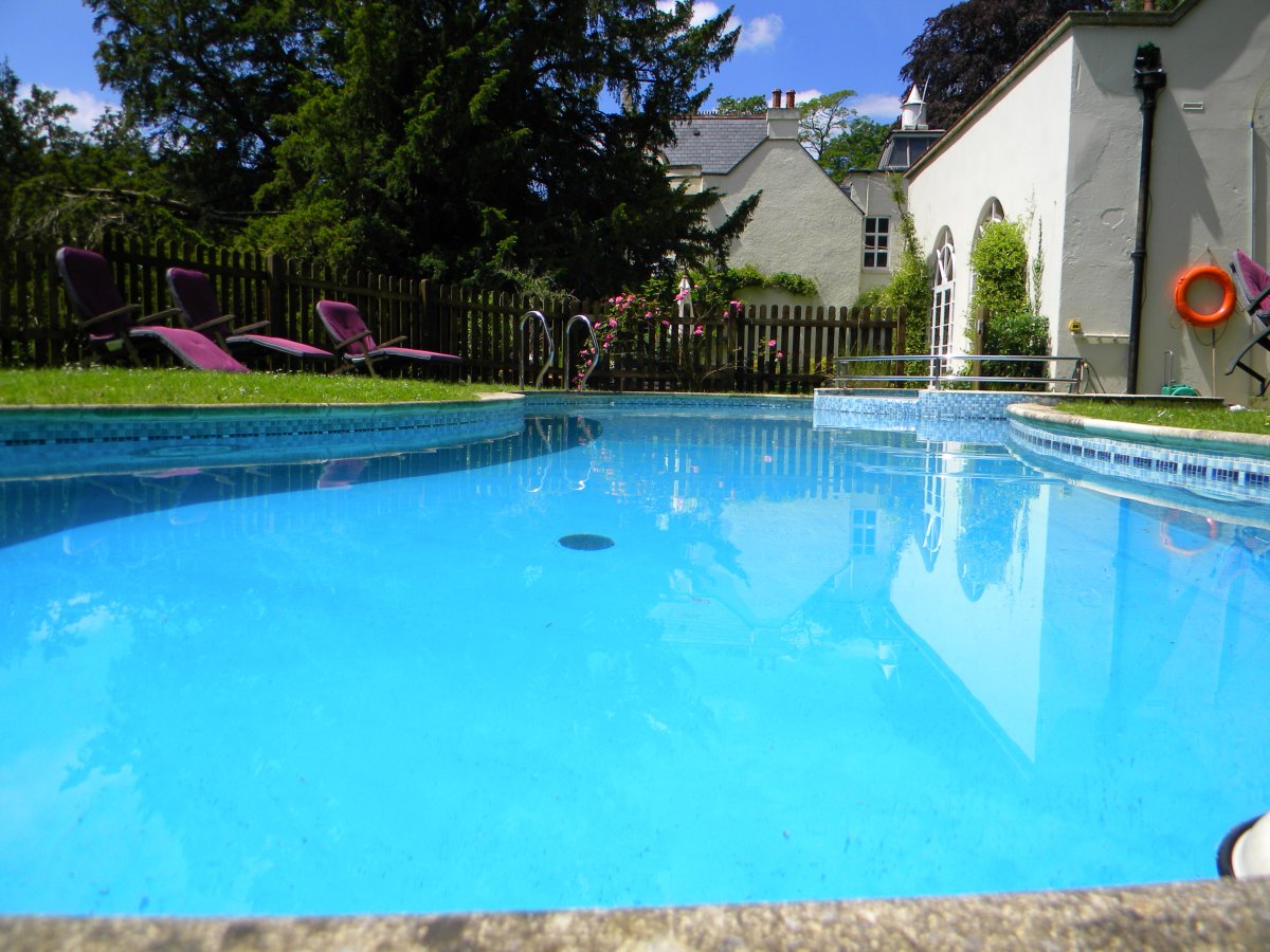 Bindon Country House - outdoor pool, heated during the summer months