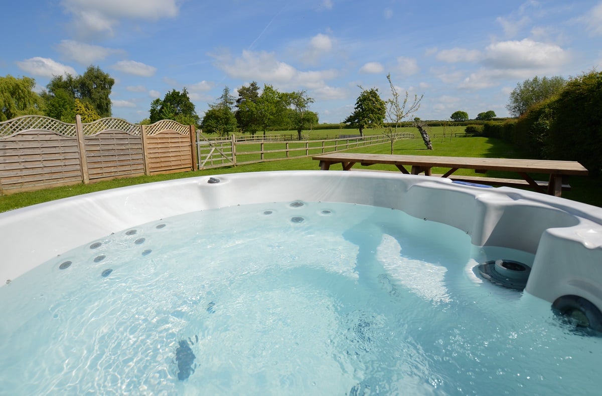 Exclusive use of a hot-tub in private lawns