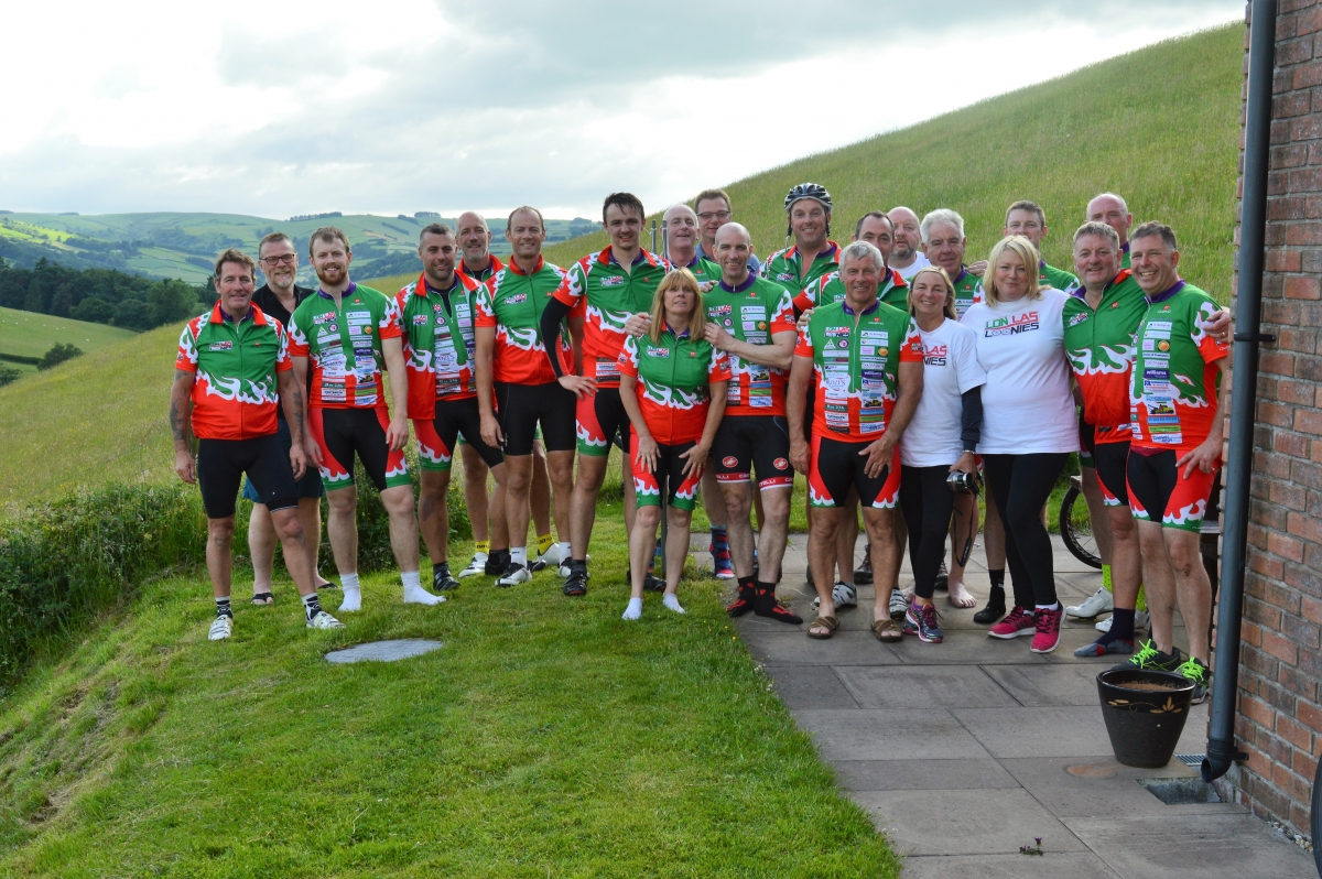 End of a long day, after a charity bike ride