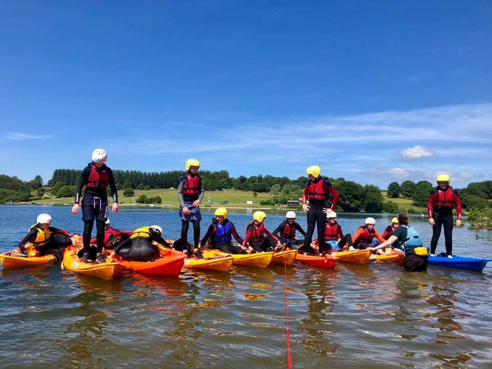 Kayacking in Wimbleball Lake