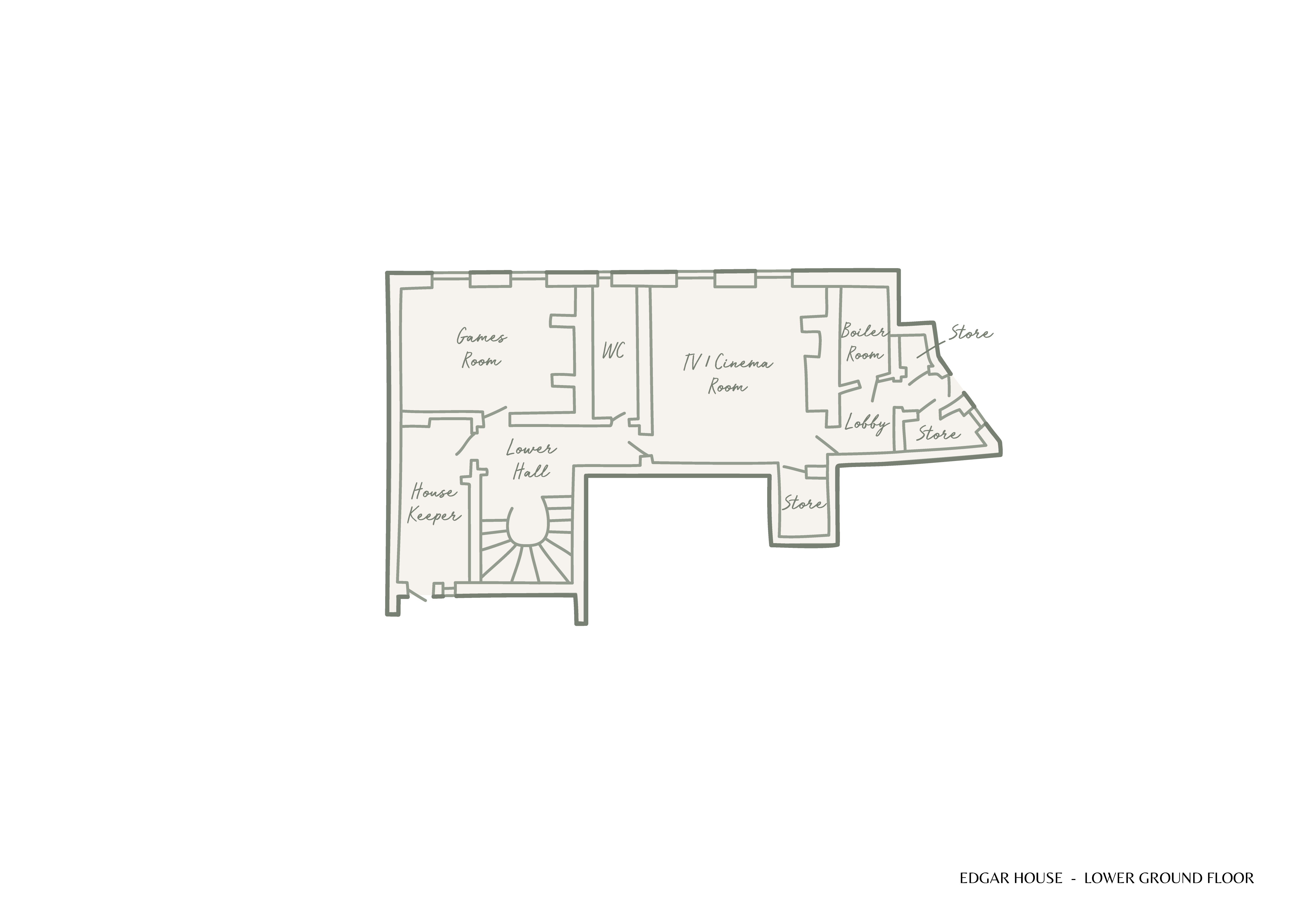 Edgar House - lower ground floor plan