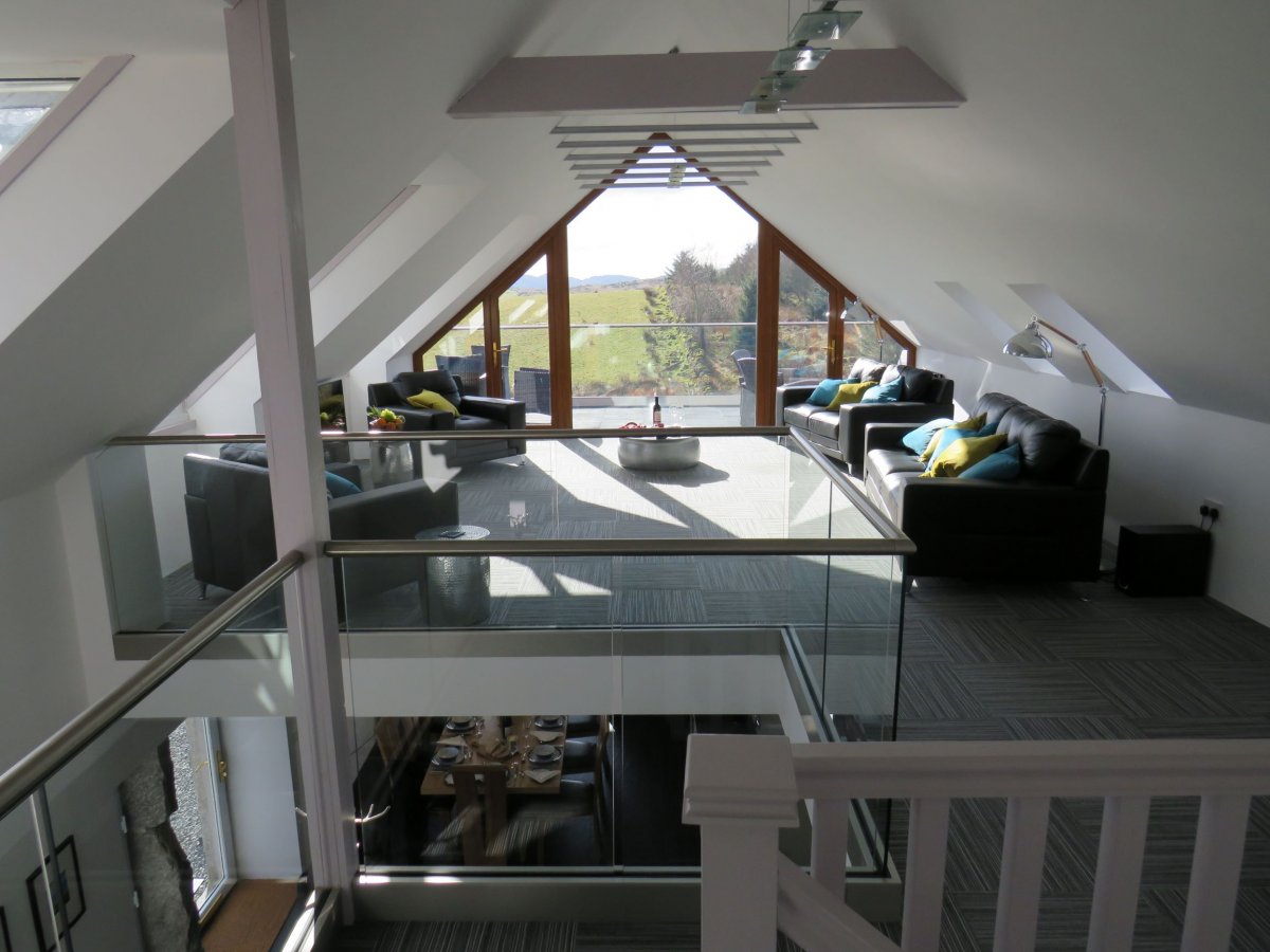 Our upstairs sitting room with south facing window and access onto our south facing balcony