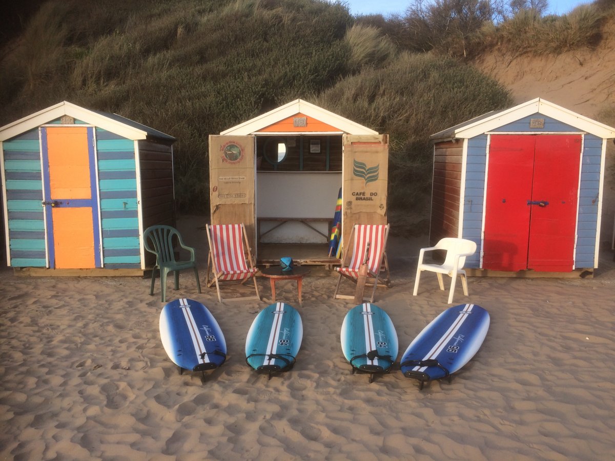 Natsley beach hut at Saunton Sands