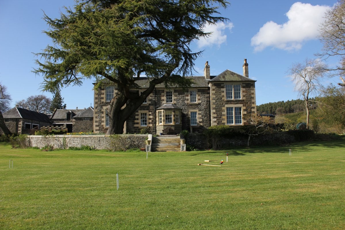 Lochieheads - external aspect and croquet lawn