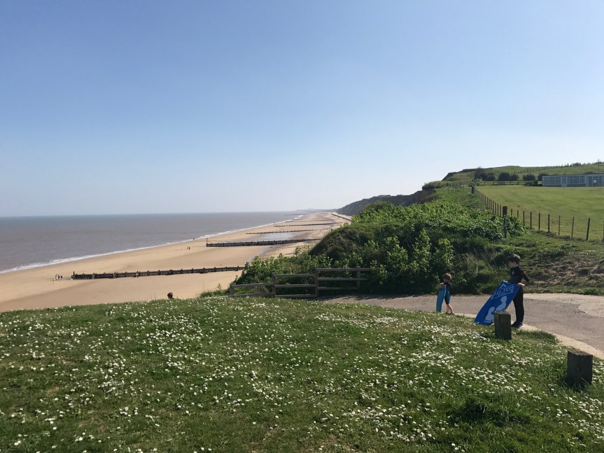 The view when you walk yards from Tower House - closest access point to the beach
