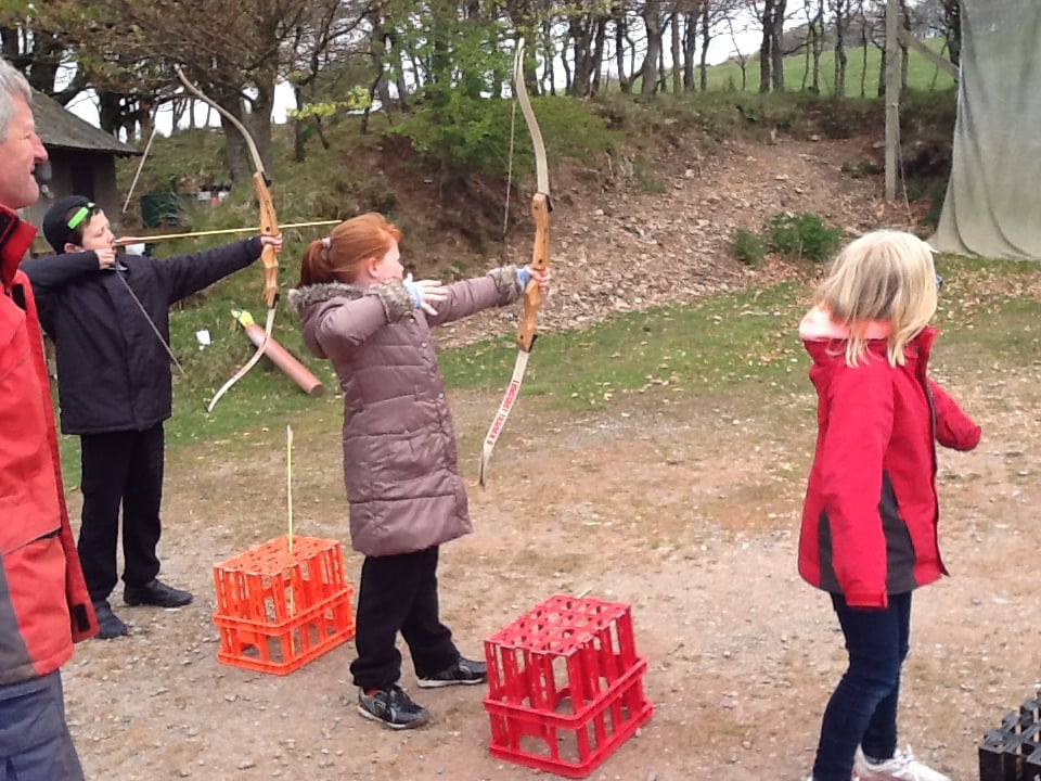 Young archers taking aim