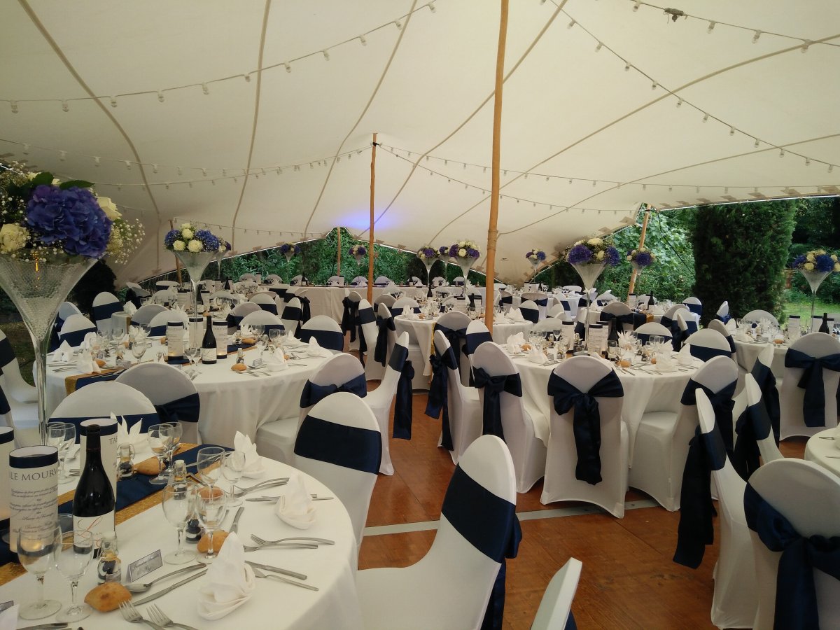 Marquee in the park of the chateau