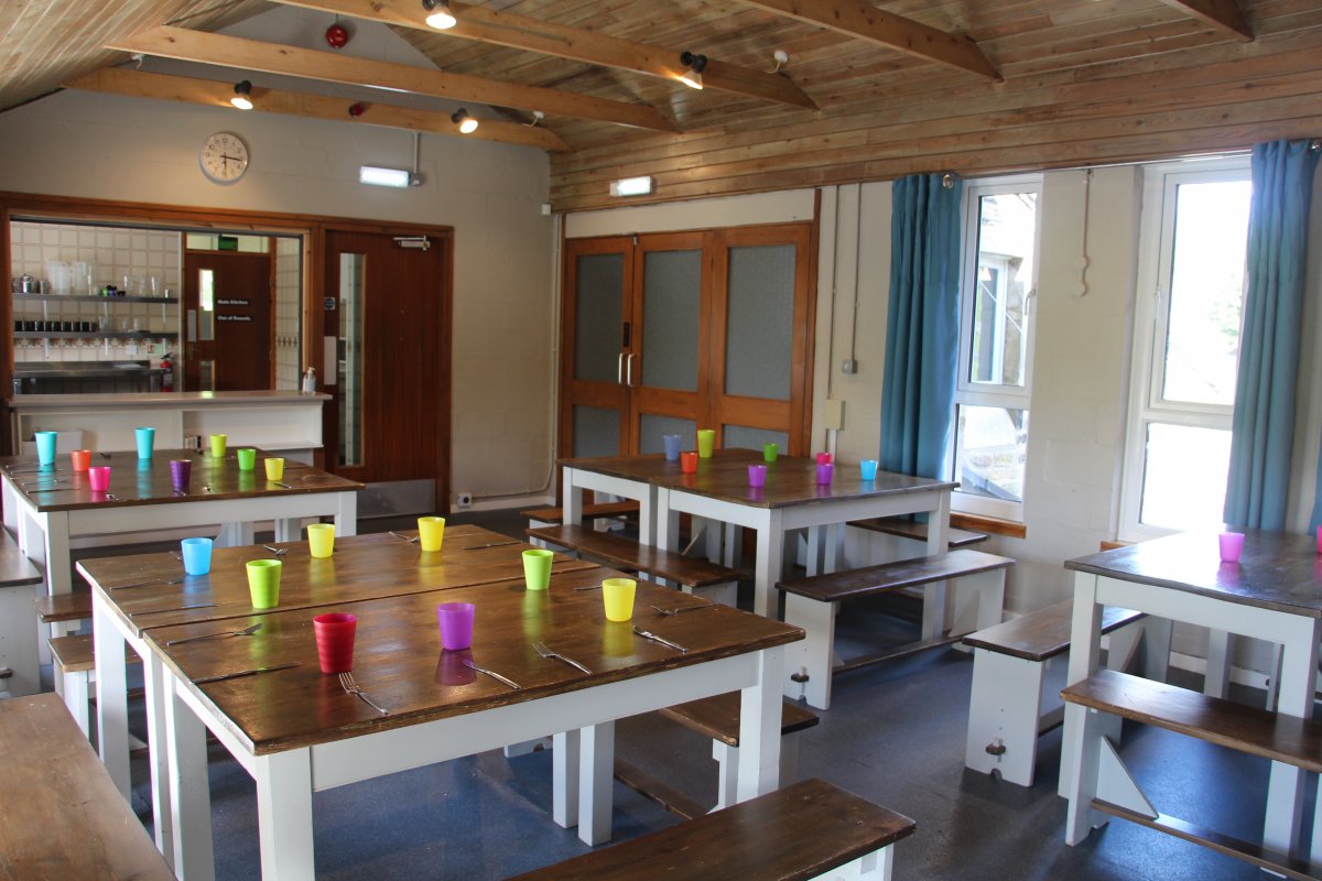 Spacious bright communal dining room