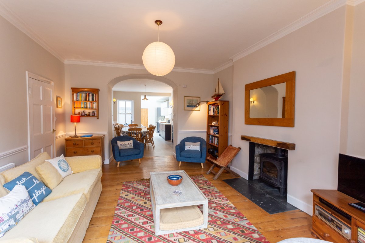 Downstairs living dining and kitchen at St Mary's House