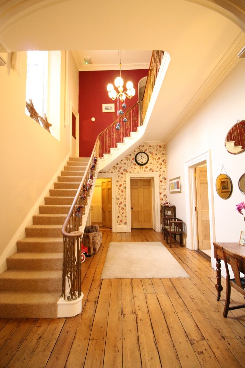 The spacious hallway of the Manor House