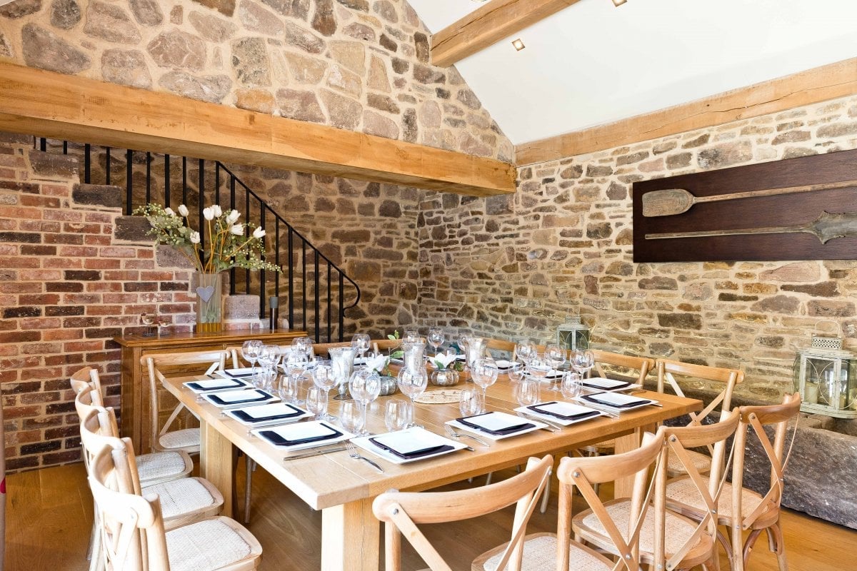 Dining area in Collecting Shed seating up to 16