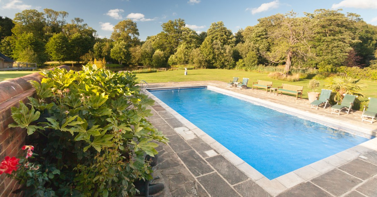 Swimming pool with a view