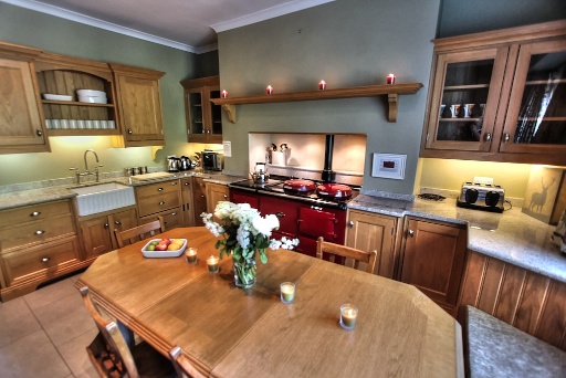 Kitchen with table for informal breakout groups