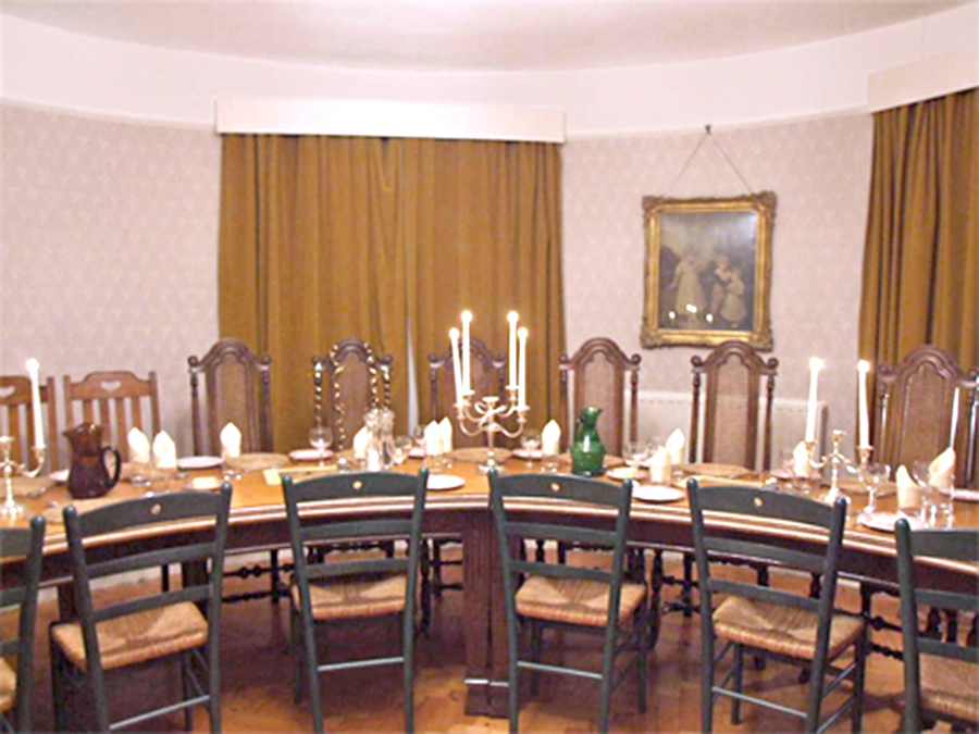 Dining Room set for dinner