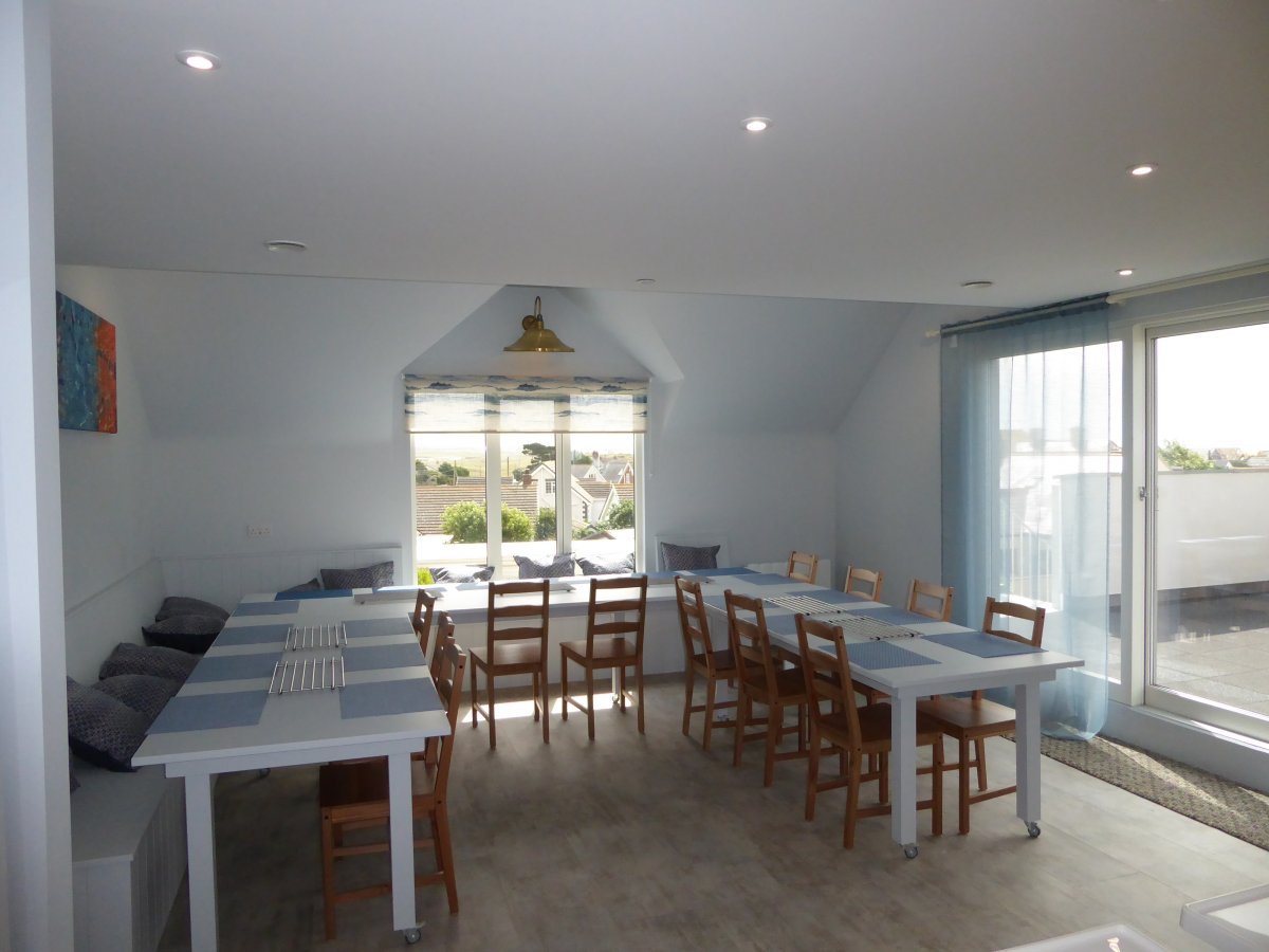 Sociable dining for up to 20 guests at Plas Gwylan