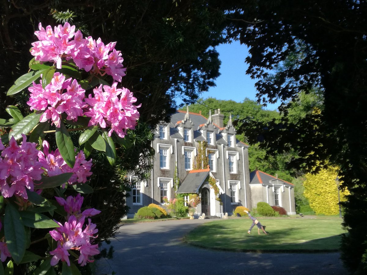 Plas Cilybebyll Manor House Front Lawn