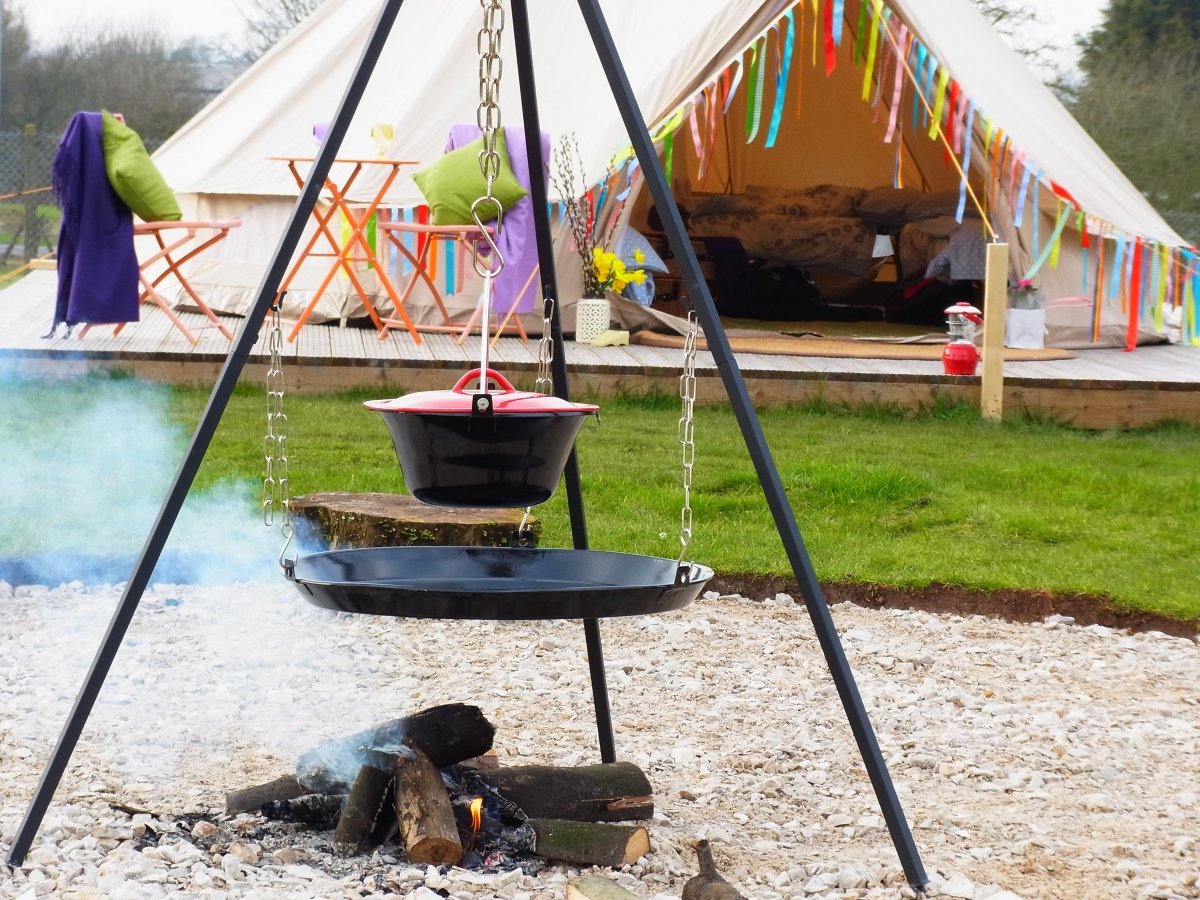 Tripod and Dutch Oven to experiment with but most of all have fun around