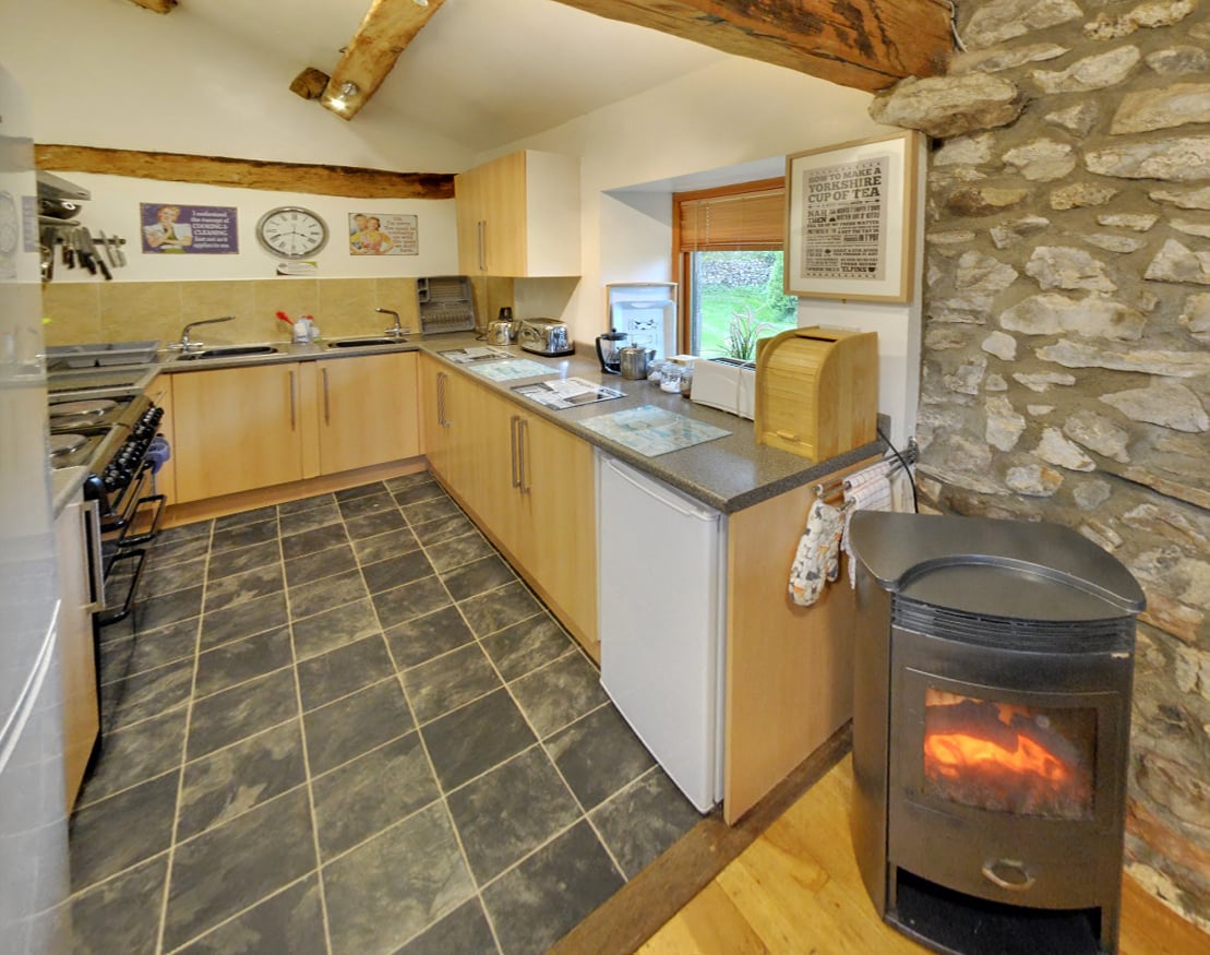 Fully stocked kitchen