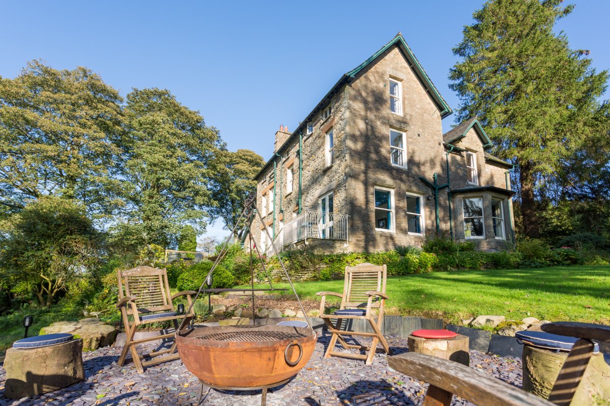 St Marks Stays - view of house from the firepit & BBQ area