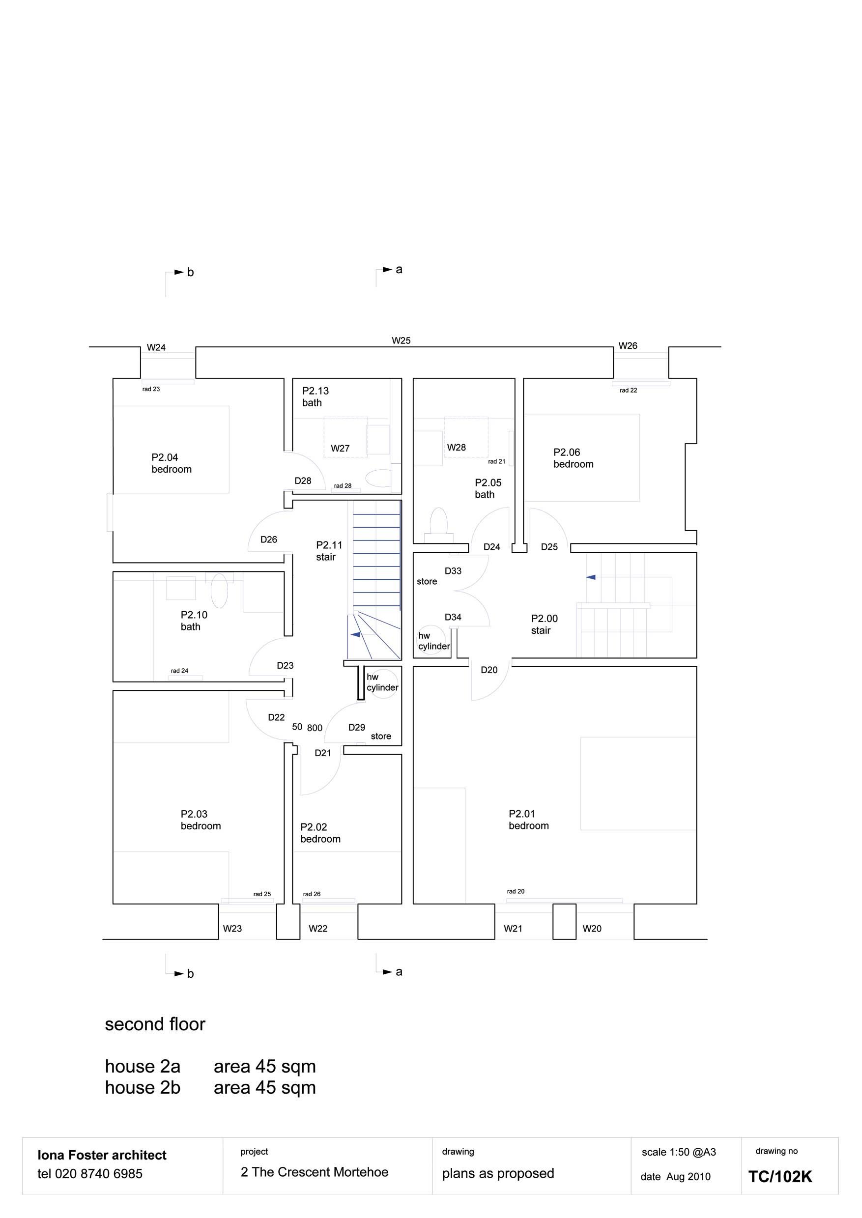 2nd floor plan of The Crescent. In addition to the officially listed accommodation there is a comfortable double sofabed on the 2nd floor