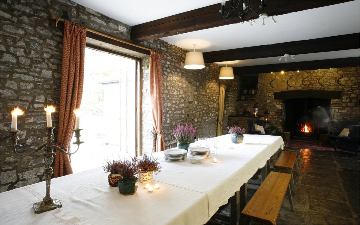 Large dining room seating up to 70 guests