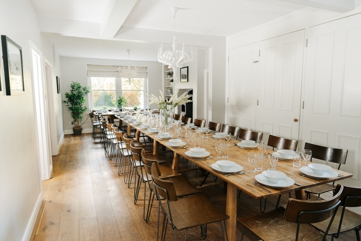 Spacious dining for up to 30 guests