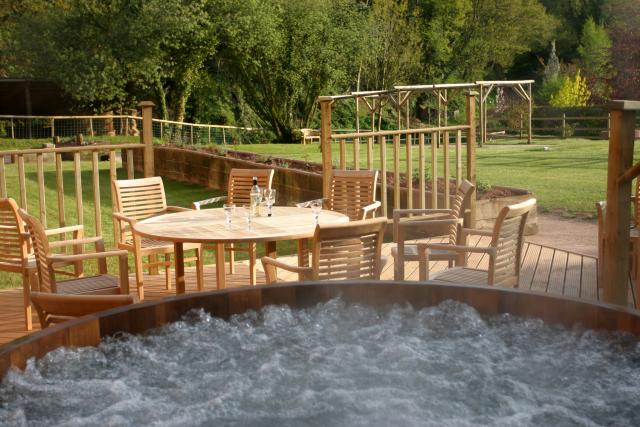 Looking down the valley from the hot tub