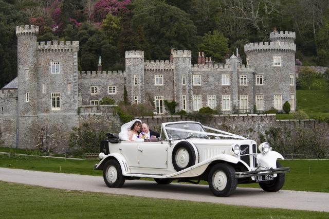 With Caerhays Castle as a backdrop