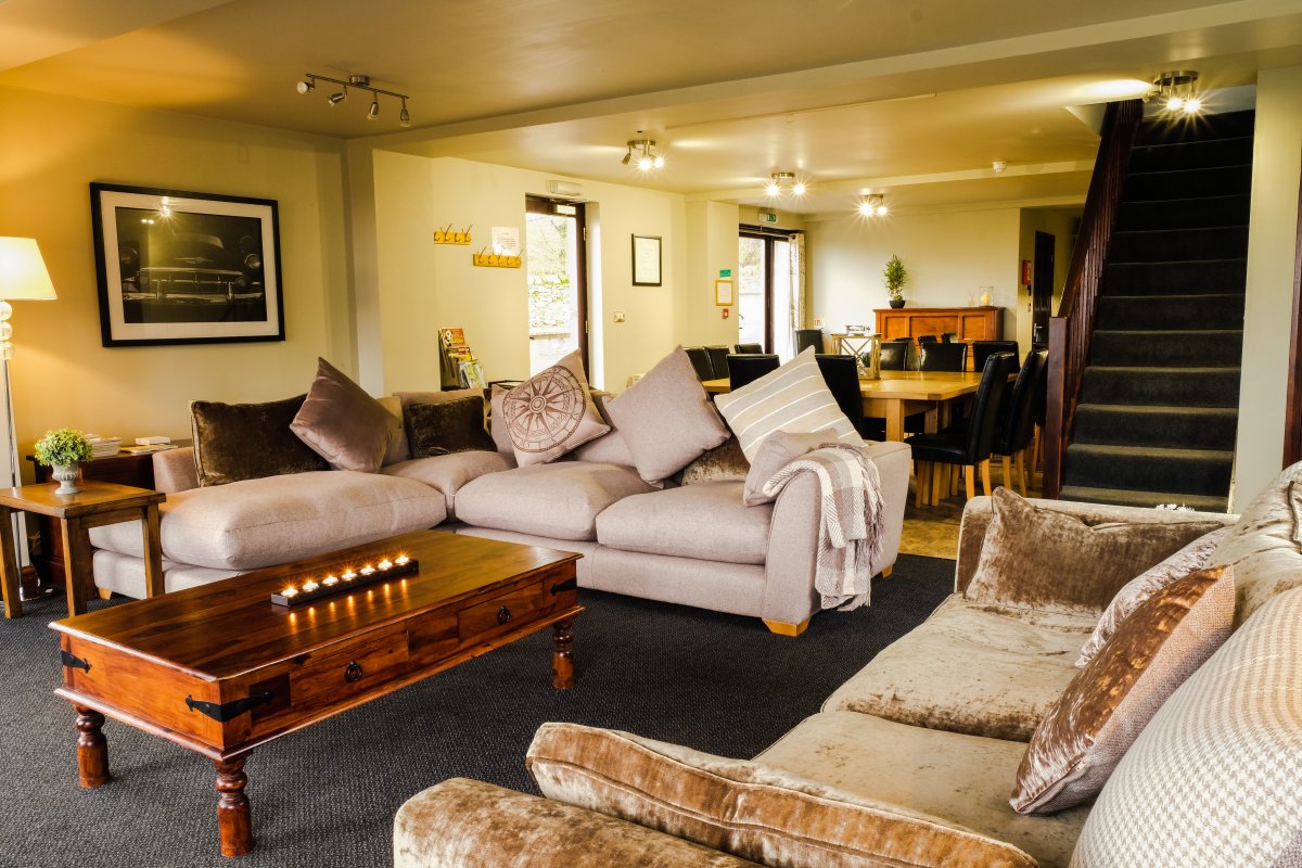 Open-plan lounge in The Barn