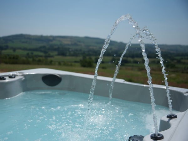 Hot tub with amazing views